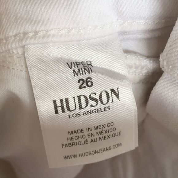 HUDSON VIPER MINI SKIRT IN WHITE DENIM - Picture 5 of 7